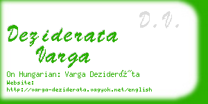 deziderata varga business card